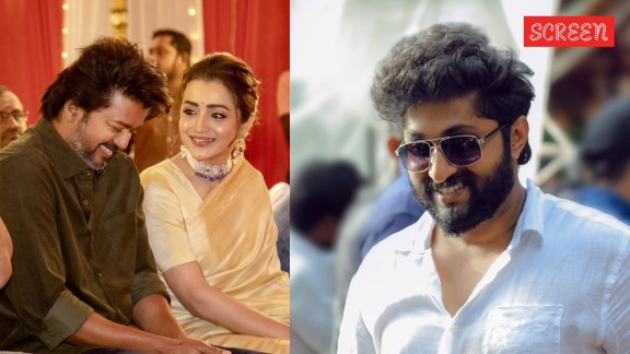 Dhyan Sreenivasan took a dig at Vijay's political career and Trisha's front-row presence at his oath ceremony