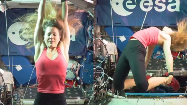 ESA astronaut Sophie Adenot yin yoga ISS