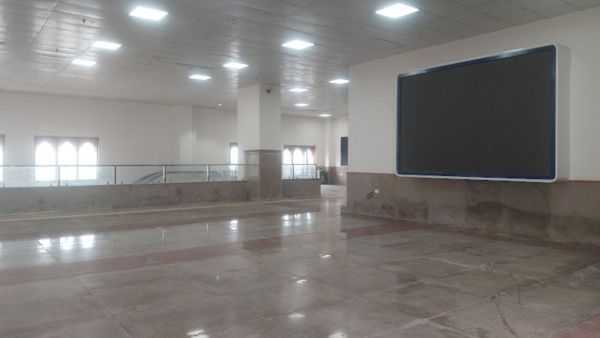Train display board at Gandhinagar Jaipur railway station (Express Photo by Anish Mondal)