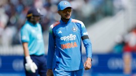 Shubman Gill (C) of India during the 3rd ODI International match between England and India at the Lord's Cricket Ground, London, England on July 19, 2026.