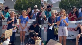 Greta Thunberg supports CJP student protest
