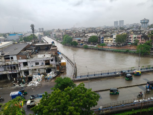 The Tapi River, which flows through Surat from East to West into the Arabian Sea, breaks out into several tributaries along the way