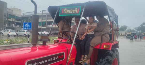 SP Om Prakash Jat said the tractors used in paddy fields had modified tyres that allow them to get better grip on muddy grounds.
