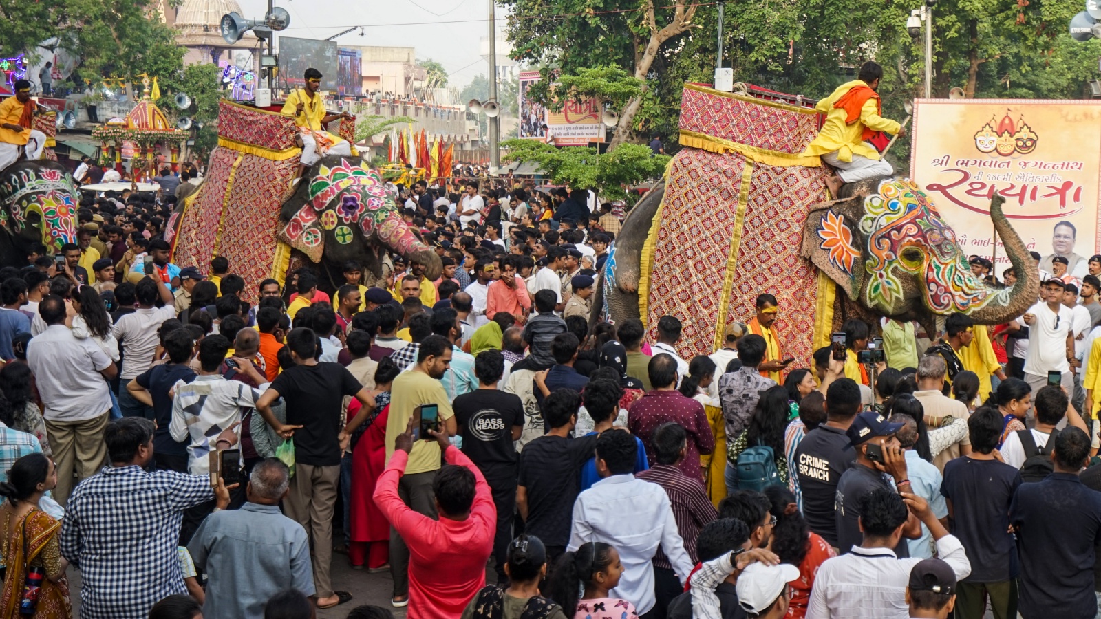 Tableau against Iran war, 18 elephants & 100 trucks: Thousands attend 149th Lord Jagannath Rath Yatra in Ahmedabad