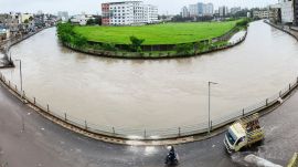 Surat saw its worst flood of the season so far – caused by swelling of two creeks