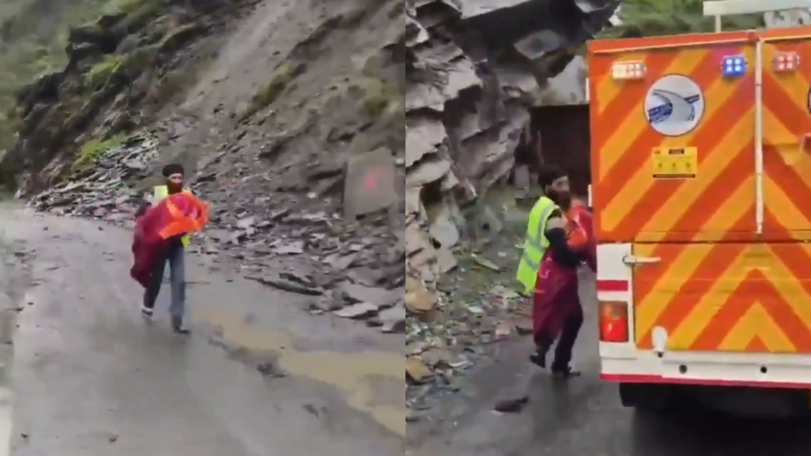 Heroic Ambulance Worker Saves Infant During Himachal Landslide