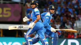 Shafali Verma and Smriti Mandhana in action. (Express Photo | Narendra Vaskar)