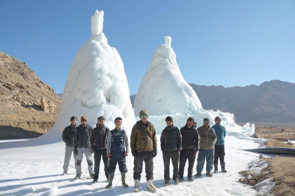 ladakh ice stupas