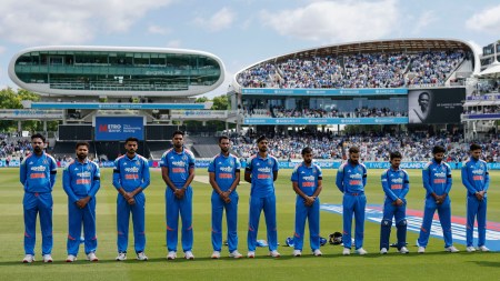 Indian players wear black armbands during 3rd ODI vs England. (CREIMAS FOR BCCI)