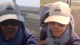 Indonesian farmer agricultural drone