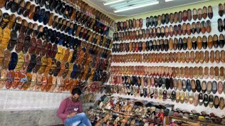 Jodhpuri Mojari GI tag, Jodhpur leather Jooti handicraft, Geographical Indication Registry Jodhpur Handicraft Exporters Association, Jinagar community saddle makers Rajasthan, Madan Meena Kota Heritage Society, Union Ministry of Textiles handicraft scheme, Jodhpuri Mojari embroidery designs, Rajasthan traditional footwear export, Jodhpur artisan economy, Bharat Dinesh Jodhpur, Geographical Indication certificate Rajasthan, The Indian Express Jaipur culture news