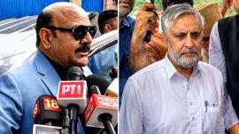 Jammu and Kashmir Deputy Chief Minister Surinder Choudhary (left) and MP Mian Altaf. (File Photo, X/@MianAltafAhmad/Enhanced using AI) narrowly escaped flash floods.