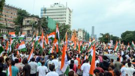BJP’s Tiranga Yatra sees sea of supporters in Kolkata; party leaders, workers join in