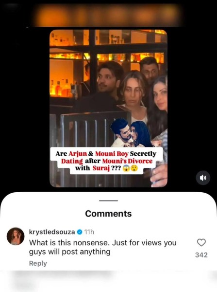 Krystle D'Souza's comment
