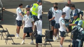 Lionel Messi airport security video