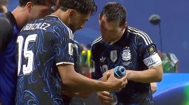 Messi checks penalty notes