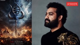 Jr NTR announced the untitled film with director Trivikram Srinivas on June 29 with a poster featuring a Vel-like weapon, drawing objections in Tamil Nadu over the line, Born in the North