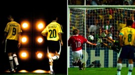 L-R: A still from Norge-Brasil, ein fotballopera and Norway beating Brazil in 1998 WC. (Credit: arekalvo.no/X)