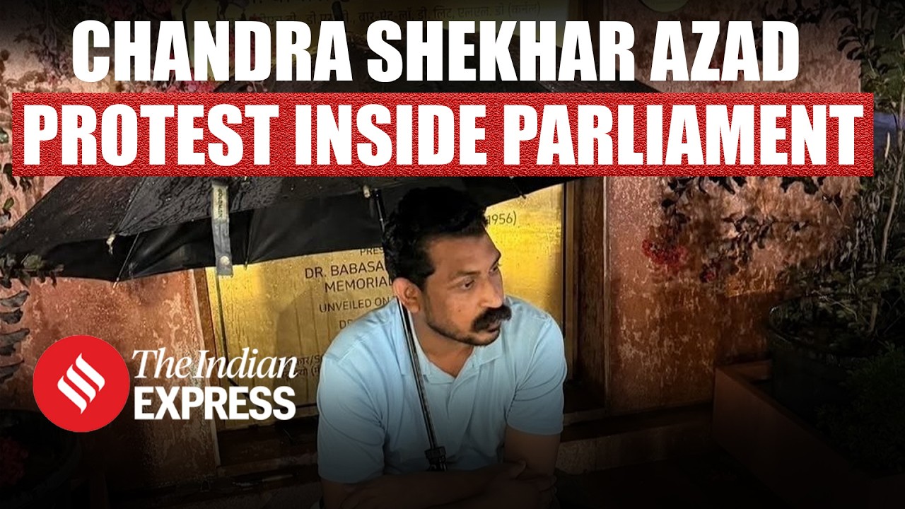 Chandra Shekhar Azad Sits In Inside Parliament Over Police Action On Students
