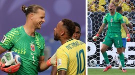Norway goalkeeper Orjan Nyland turned out to be the hero their side was looking against Brazil. (AP)