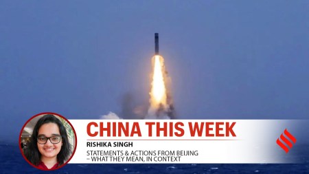 China conducted the test launch of a strategic missile by a submarine earlier this month.