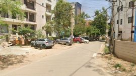 Internal roads at G Block of Sushant Lok Phase 2. (Express Photo)