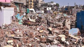 On May 30, the Surat Municipal Corporation demolished around 100 shanties, built in Nasir Nagar allegedly encroaching on private land in the Ved Road area, displacing as many families.