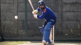Prabhsimran Singh in action during a practice session in Harare. (BCCI)