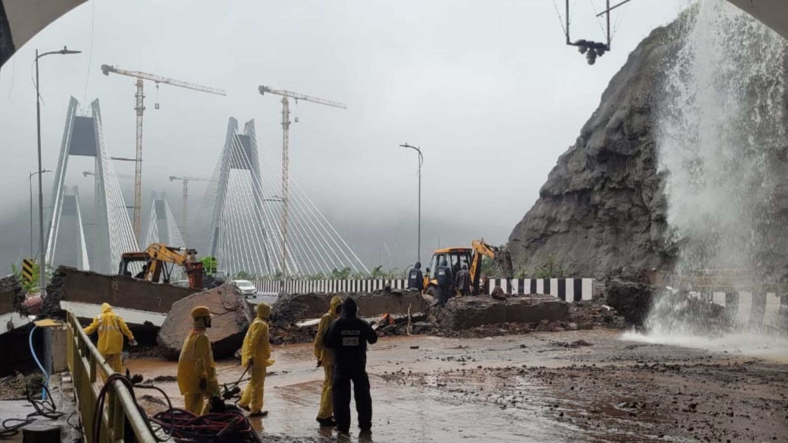 Mumbai-Pune Rains News Live Updates: Missing Link landslide debris cleared from Pune Mumbai Expressway