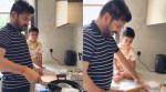 Revanth Reddy cooking pooris with grandson