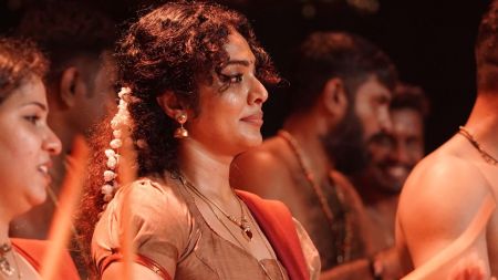 Rima Kallingal, a dancer and actor in Malayalam films, performed with members of her dance school, the Mamangam Dance Academy, who made their debut with her