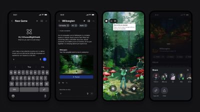 Roblox's new Build tool lets users create playable games from simple text prompts on mobile. (Image: Roblox)