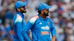 Virat Kohli and Rohit Sharma of India during the 1st ODI match between England and India at the Edgbaston, Birmingham, England on July 14, 2026.