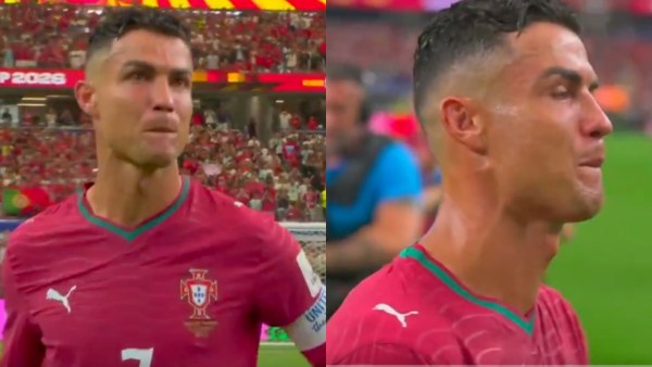 Ronaldo was visibly emotional after the final whistle