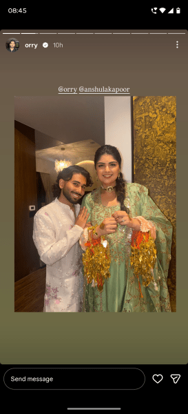 Anshula Kapoor's Mehendi night