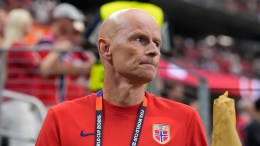 Norway face England in the quarter-final on Saturday. Whatever happens, Solbakken will be on the touchline, a pacemaker keeping time he was never supposed to have. (AP Photo)
