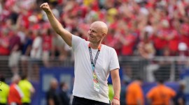 Norway coach Stale Solbakken in picture. (AP)