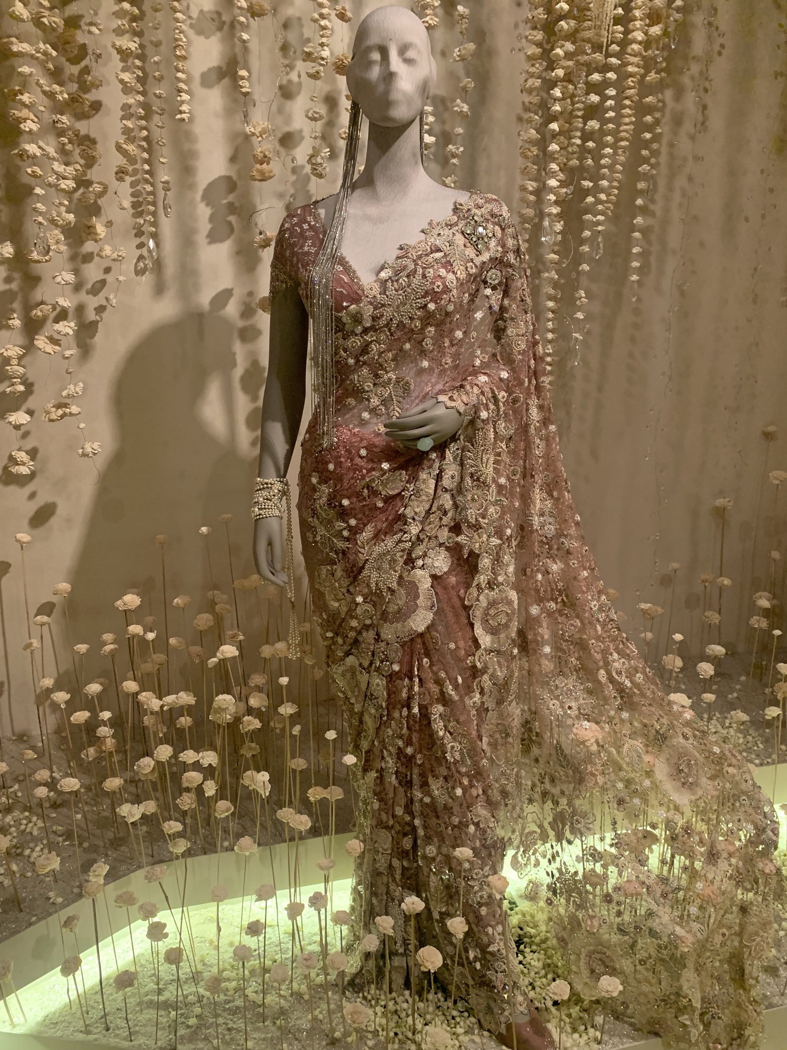 The gossamer sari on lace