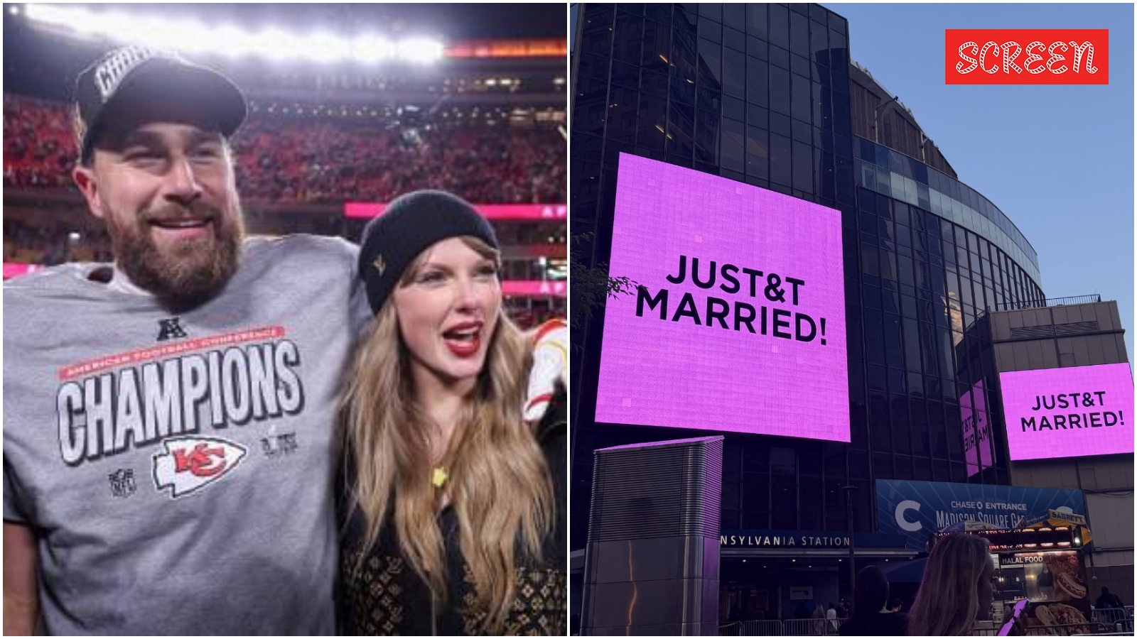 Taylor Swift and Travis Kelce Wedding Live Updates: Taylor Swift, Travis Kelce’s wedding venue lights up with ‘JusT&T Married’ message