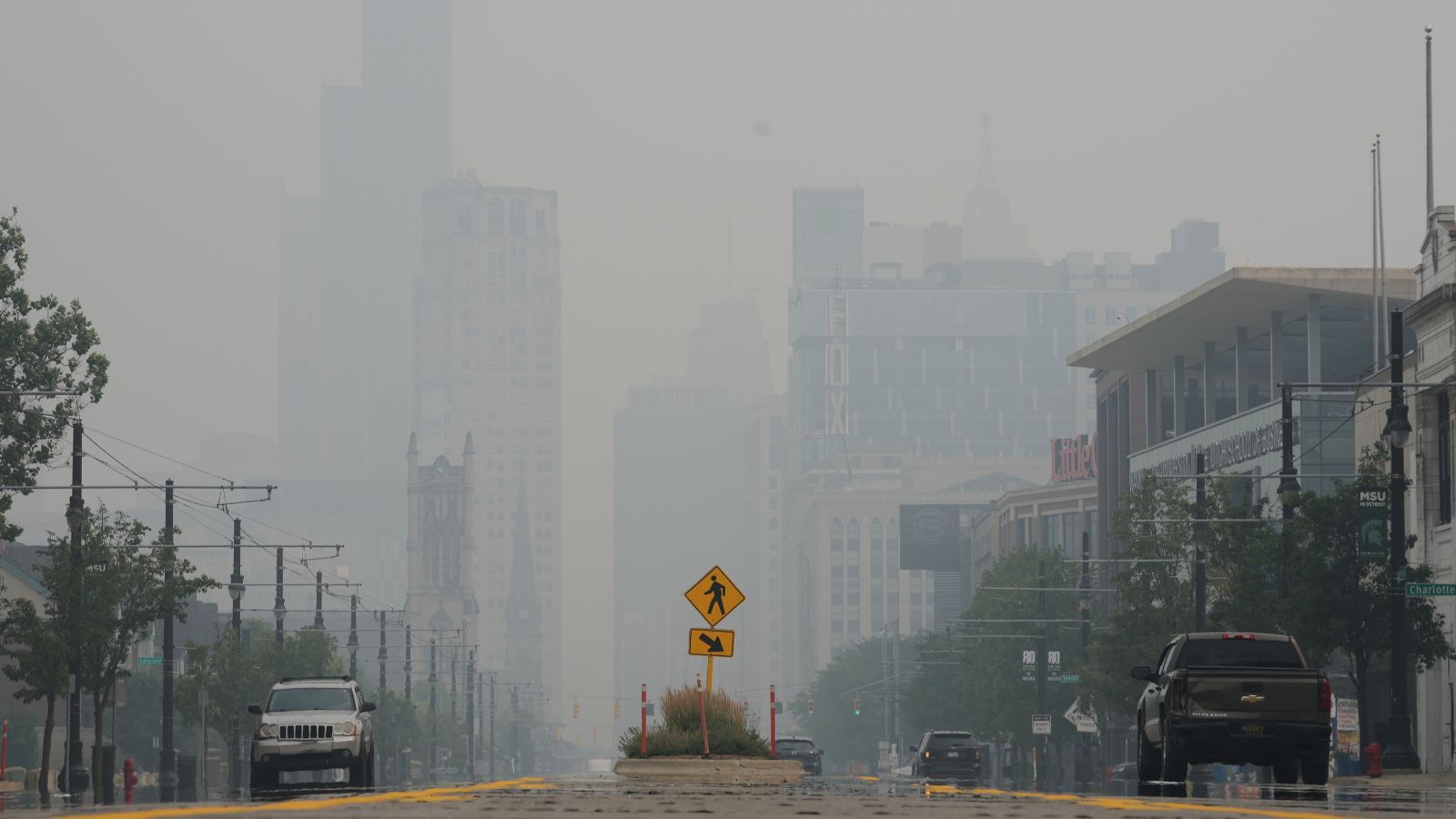 Michigan Climate Wildfires Smoke