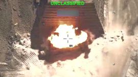 An explosion at an unknown location, during what U.S. Central Command (CENTCOM) says are strikes on Iran, in this screengrab taken from a handout video released on July 20, 2026. U.S. Central Command/Handout via REUTERS