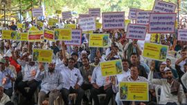 Pan shop protest