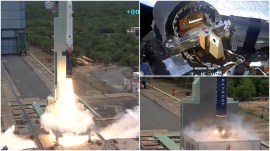 Vikram-1 launch at Satish Dhawan Space Centre, Sriharikota.