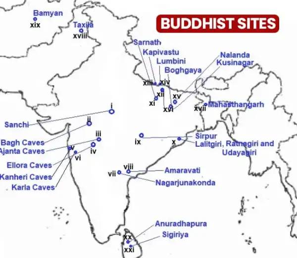 What are the key Buddhist sites linked to Lord Buddha's life?