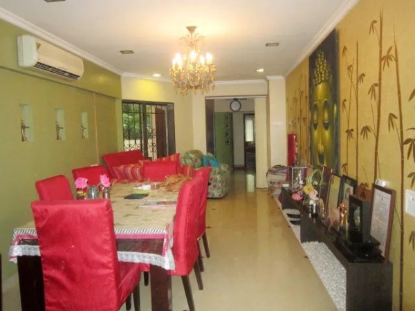 The dining area.