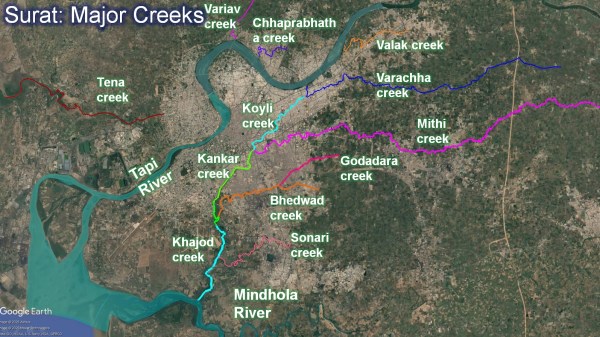 Officials attribute this to 'haphazard' development along the creek banks after the 2006 delimitation, when the city grew from 112 square metres to 461 sq m