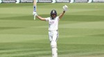 Yastika Bhatia of India celebrates after scoring a hundred during Day 3 of the Only Test match between England Women and India Women at Lord's Cricket Ground, London, England, on July 12, 2026.