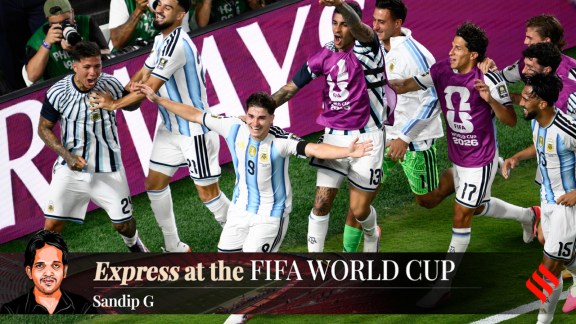 The goal was a reflection of Alvarez's gifts, the man touted to be Argentina’s figurehead after Messi’s departure. (AP Photo)