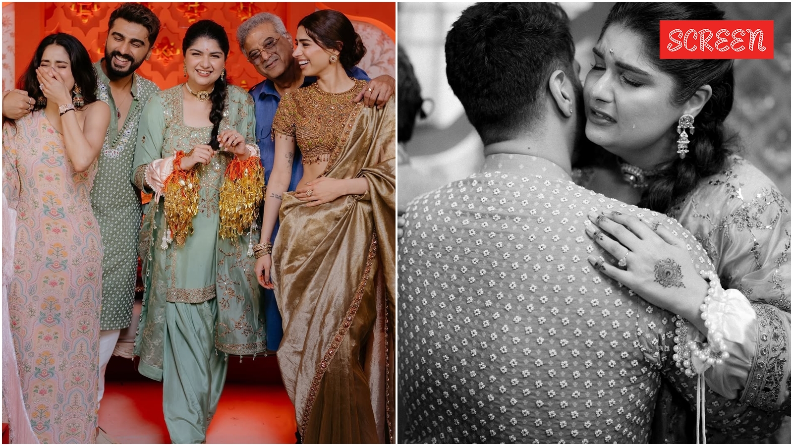 Anshula Kapoor cries as she hugs brother Arjun Kapoor at pre-wedding ceremony, see photos