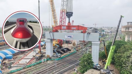 India's first bullet train project hits milestone as NHSRCL completes 13 portal beam launches in Ahmedabad (Image: NHSRCL)